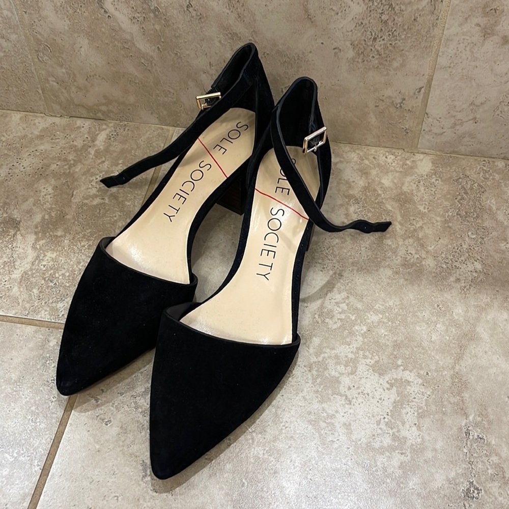 Sole Society Black block heels size 7.5